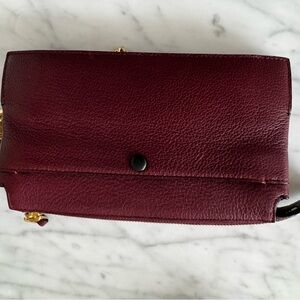 All Saints Burgundy Leather Clutches